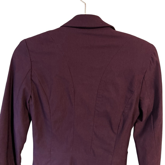 Love & Liberty Purple Blazer with Zipper Accents Size XS Structured Work Office - Picture 11 of 12